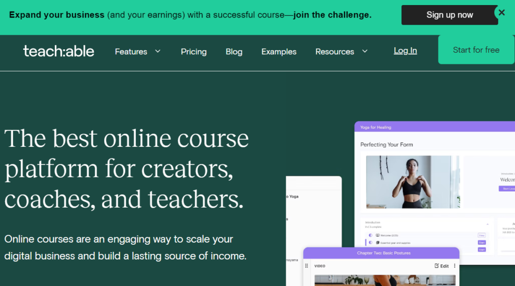 TEACHABLE Platforms for Selling Online Courses