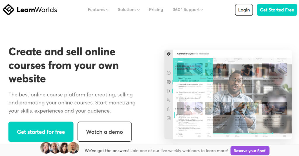 LEARNWORLDS Platforms for Selling Online Courses