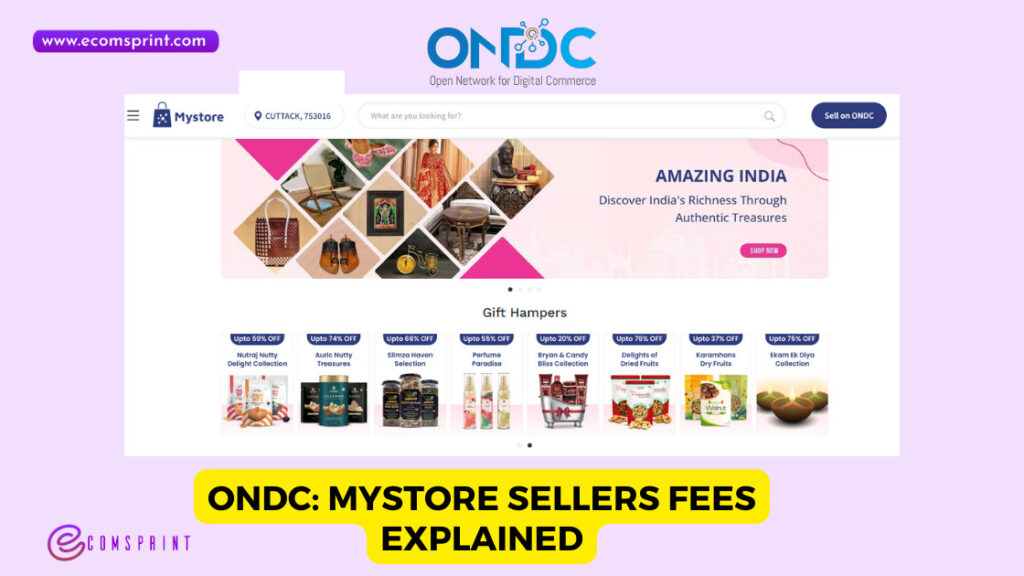ONDC Seller Platform Mystore Fees Sell Online